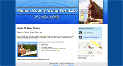 Desktop Screenshot of marioncountywatertestlab.com