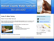 Tablet Screenshot of marioncountywatertestlab.com